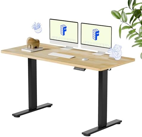 FLEXISPOT 55" x 24" Solid Wood Standing Desk by Unknown