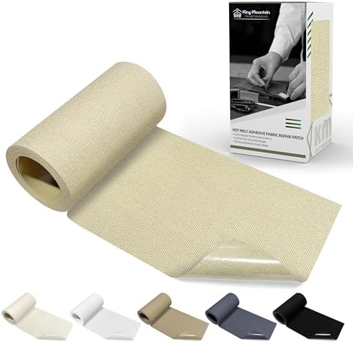 KING MOUNTAIN Canvas Iron on Patch, Waterproof 100% Cotton Fabric Repair Patch by ForABetterHomeLife