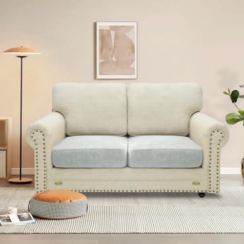 MAXIJIN Velvet Stretch Cushion Covers Couch Cushion Slipcovers Loveseat Sofa - Image 2