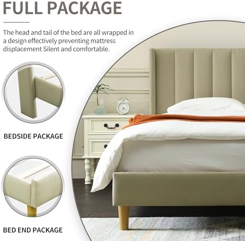 YUHUASHI Full Bed Frame，Platform Bed - Image 6