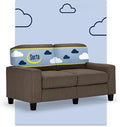 Serta Palisades 61" Track Arm Sofa, Easy Care Polyester, Soft Pillow Back by Serta
