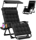 Suteck Zero Gravity Chair with Canopy, 33In XXL Oversized Lounge Chairs by Suteck