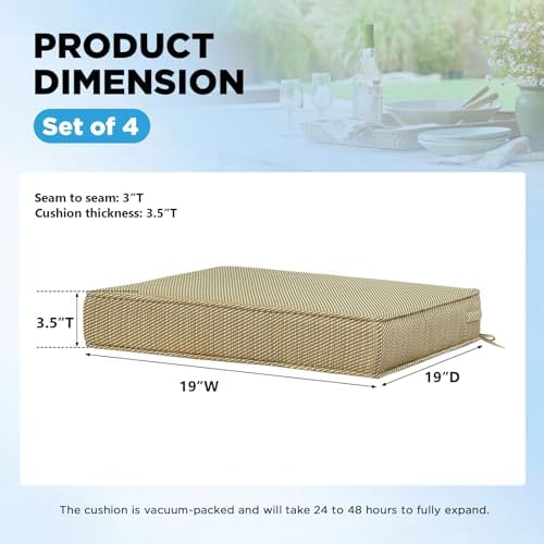 19 x 19 Inch Outdoor Chair Cushions - Image 2