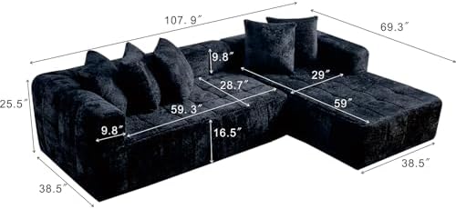 L-Shaped Sectional Cloud Sofa - Image 2
