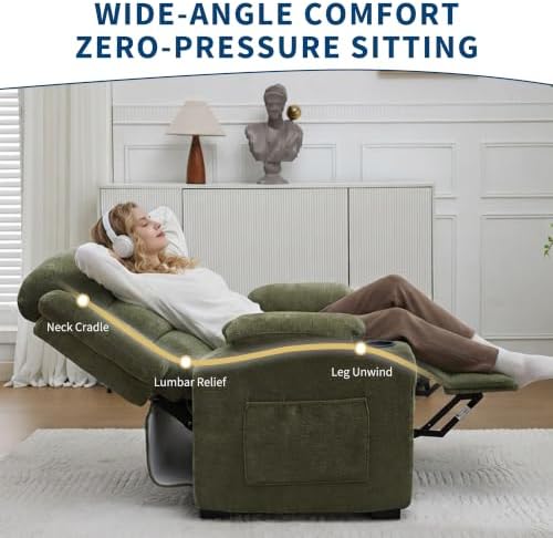 Garvee Oversized Power Recliner Chair 26" Seat Remote & Memory Presets - Image 5