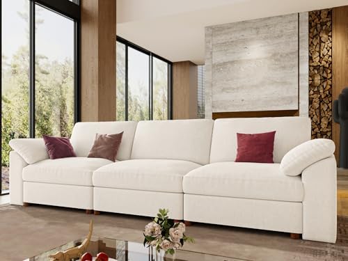 EASE MOOSE Modern 3 Seat Sectional Modular Sofa, Comfty Deep Seat Couch - Image 3