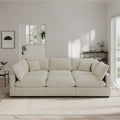 Linen Modular Sectional Sofa Cloud Couch by Gtilzria