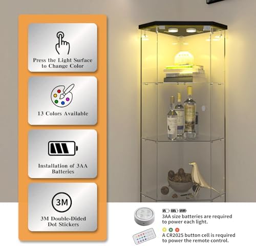 Beauty4U Corner Glass Display Cabinet - Image 4