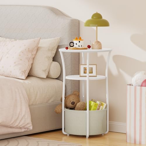 Small Round Side Table, Modern Nightstand - Image 7