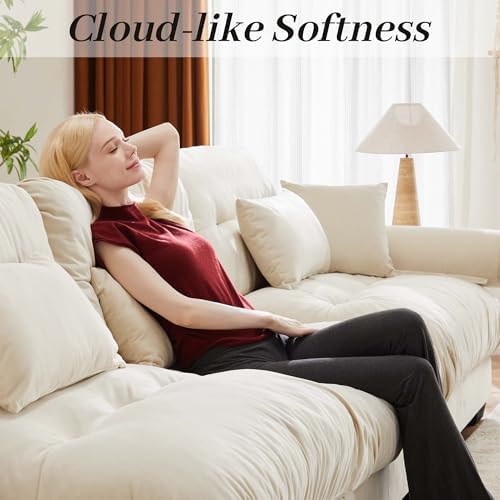 166" Modular Sectional Sofa, Velvet Upholstered Couches - Image 5