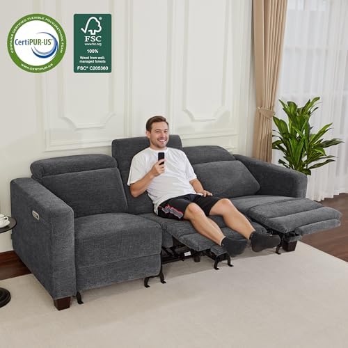 MCombo 85.4'' Zero Wall Hugger Power Recliner Sofa - Image 2
