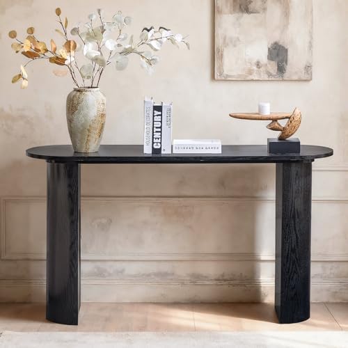LKTART 55" Black Console Table for Entryway, Couch Tables Behind Sofa, - Image 3