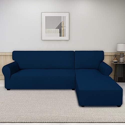 PureFit Stretch Sectional Couch Covers 2 pcs Non Slip L Shape Sofa Cover - Image 2