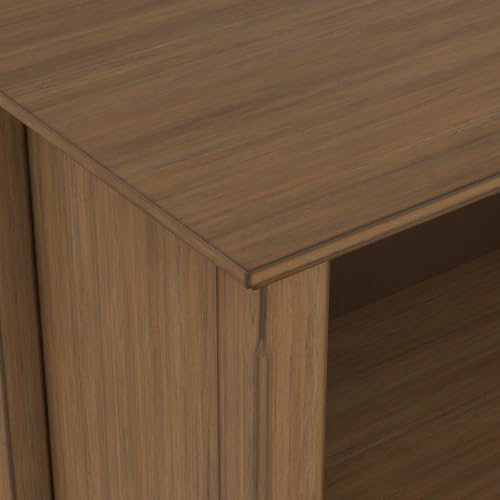 SIMPLIHOME Amherst 70" Tall Solid Wood 5-Shelf Bookcase in Brown - Image 6