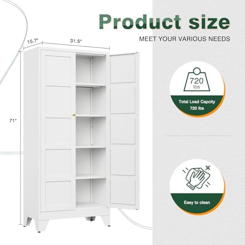 Letaya 71" H Metal Storage Cabinet - Image 2