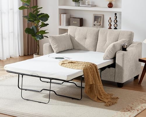 Full Size Pull Out Sleeper Sofa Bed, Pullout Loveseat Couch Bed - Image 2