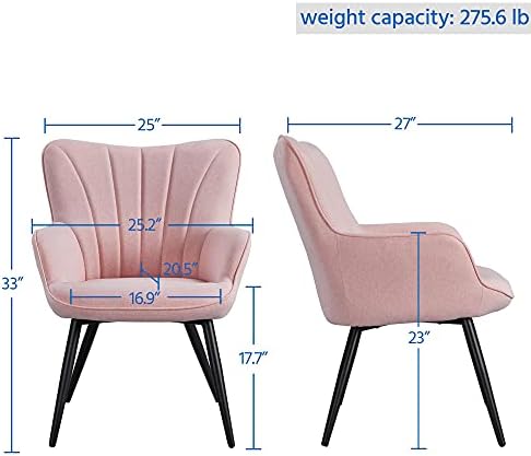 Yaheetech Accent Chairs Set of 2, Upholstered Armchairs - Image 3