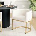 HNY Mid Century Modern Upholstered Barrel Dining Chair by HNY