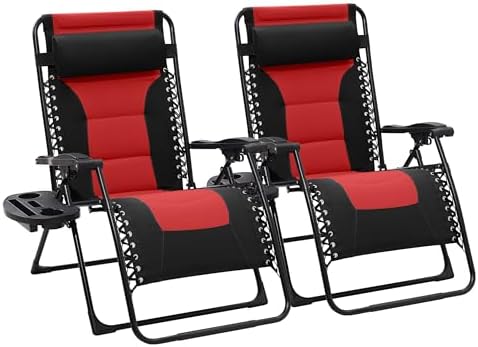 JEAREY Zero Gravity Chairs Set of 2, Oversized Recliners by JEAREYOutdoorsCollection