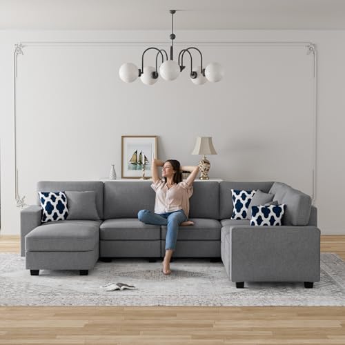 Legend Vansen Oversized Modular Sectional Sofa, U/L‑Shaped Reversible Couch - Image 2