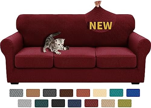 XINEAGE 4-Piece Stretch Sofa Cover, Washable Couch Covers by XINEAGE