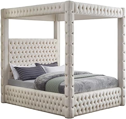 Meridian Furniture RoyalCream-Q Royal Collection Modern | Contemporary Velvet by Unknown