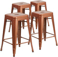 Flash Furniture Kai Commercial Grade 4 Pack 24" High Backless Copper by FlashFurniture