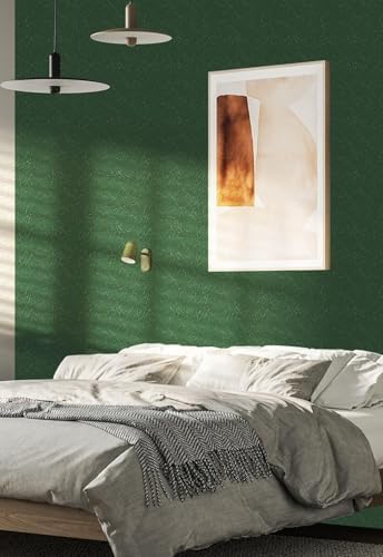 Dark Green Peel and Stick Wallpaper Removable Silk Texture Contact Paper - Image 4