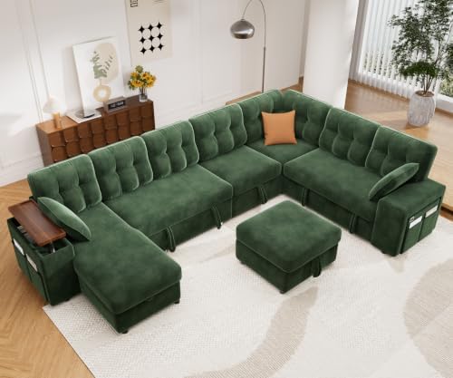 Vipbear 130" Modular Sectional Sleeper Sofa - Image 2