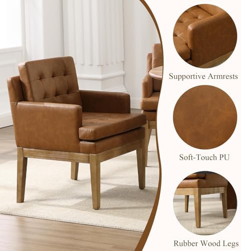 Upholstered Tufted Dining Chairs - Image 5