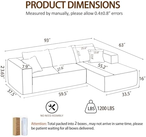 Boneless Couch, Modular Sectional Sofa - Image 2
