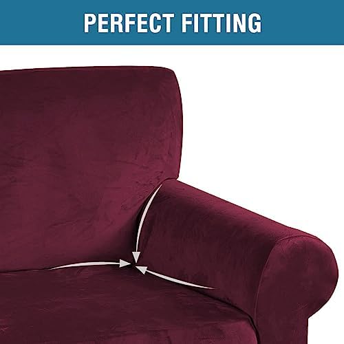H.VERSAILTEX Stretch Velvet Sofa Covers Large Couch Covers Sofa Slipcovers - Image 4