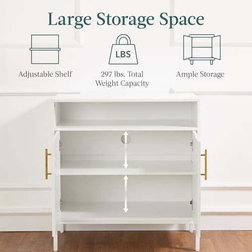 Best Choice Products Rattan Sideboard Buffet Cabinet, Entryway Table, Accent - Image 6