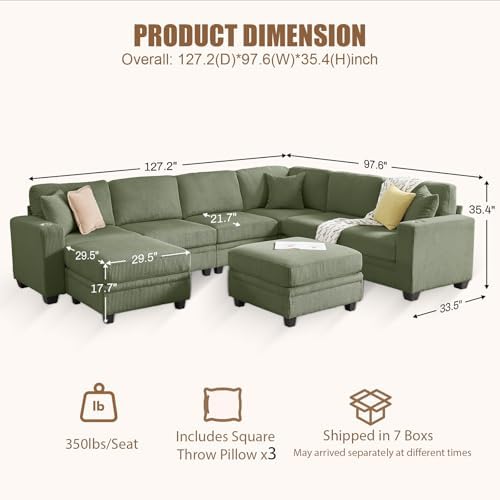 127" Modular Sectional Couch - Image 2
