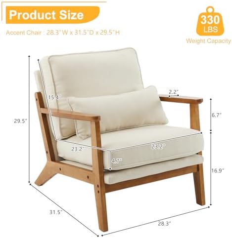 Karl home Mid-Century Lounge Accent Chair - Image 2