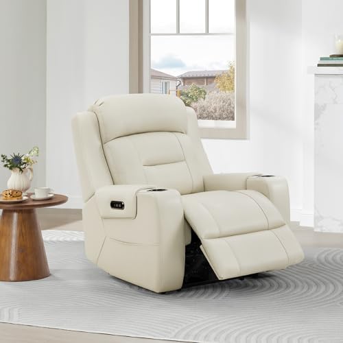 Watson & Whitely Genuine Leather Lay Flat Power Recliner Chair - Image 6