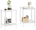 2-Tier Tempered Glass Side Tables by IRCPEN