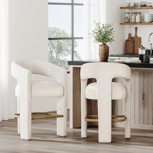 Jofran Gwen Natural Upholstered Counter Stool - Image 2