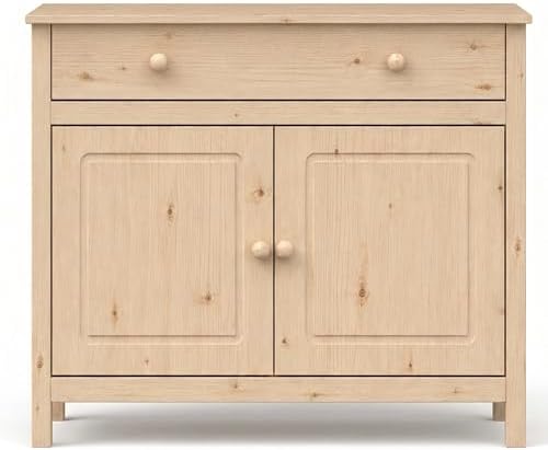 From the Tree Furniture 44" Wide Solid Pine Shaker Sideboard Buffet Cabinet — 2 - Image 3