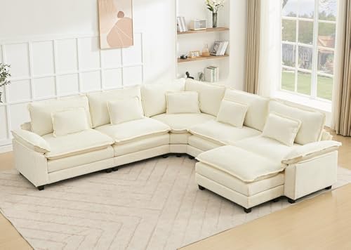 Oversized Modular Sectional Sofa Set, Convertible Deep Seat Cloud Couch by Unknown