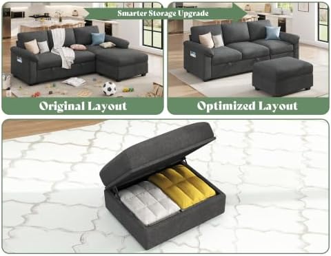 VanAcc 81" Sofa Bed, Sleeper Sofa - Image 4