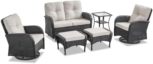 Belord 6 Pieces Wicker Patio Conversation Sets - Image 2