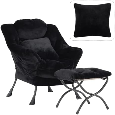 Lazy Chair with Ottoman, Comfy Reading Chair by HomeEastllyHome