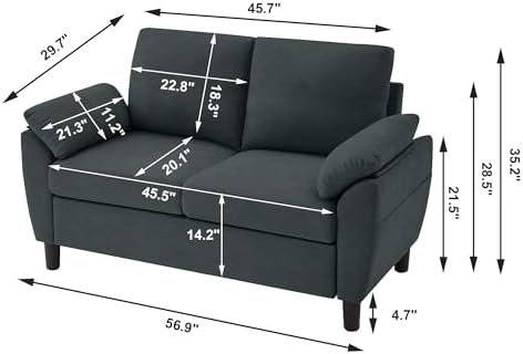 Loveseat Sofa, Comfy Small Loveseat, Small Couch - Image 2