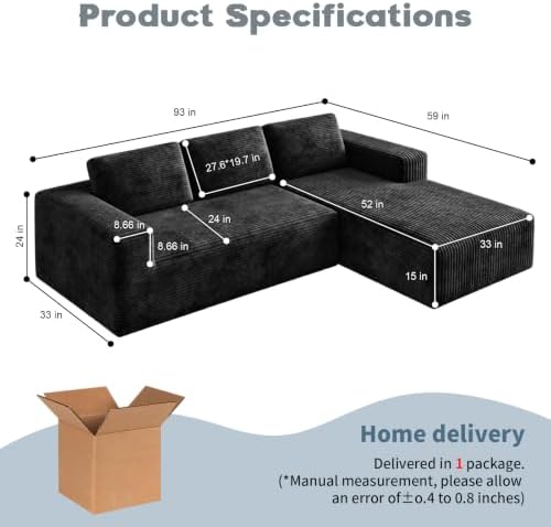 93" L-Shaped Modular Sectional Sofa - Image 2