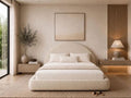 New Round Bed Upholstered Bed Frame –Washable Zip Cover, Modular Minimalist by CloudFrame