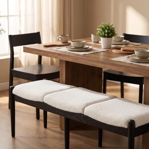 DUOMAY 55'' Modern Ottoman Bench, Chenille Upholstered - Image 6