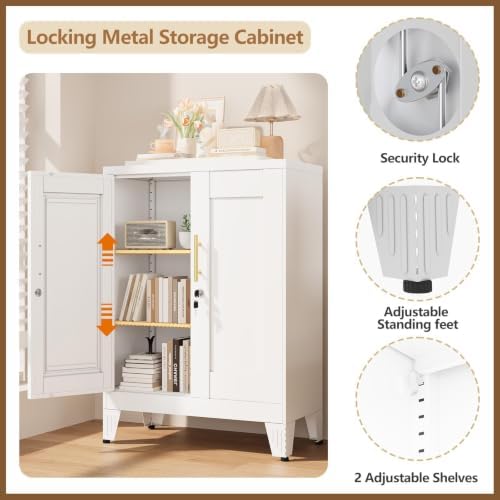 GAIOUS White Metal Pantry Cabinet - Image 7