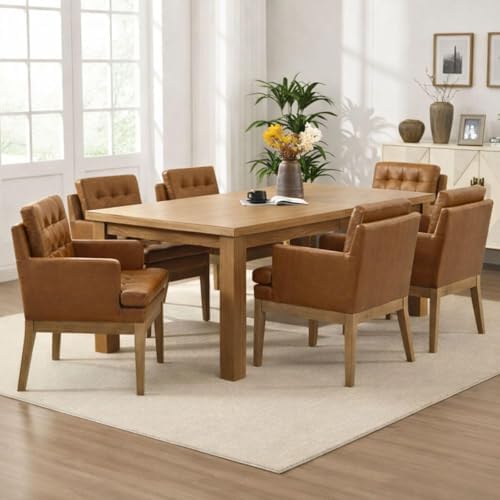 Upholstered Tufted Dining Chairs by DMFurniture