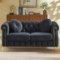 60.5" Velvet Chesterfield Loveseat Sofa by Kolavess